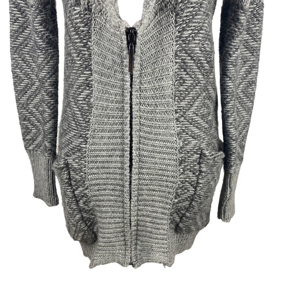 Monk & Lou Shawl Collar Alpaca Mix Cardigan with Zipper Size XS - Picture 3 of 16
